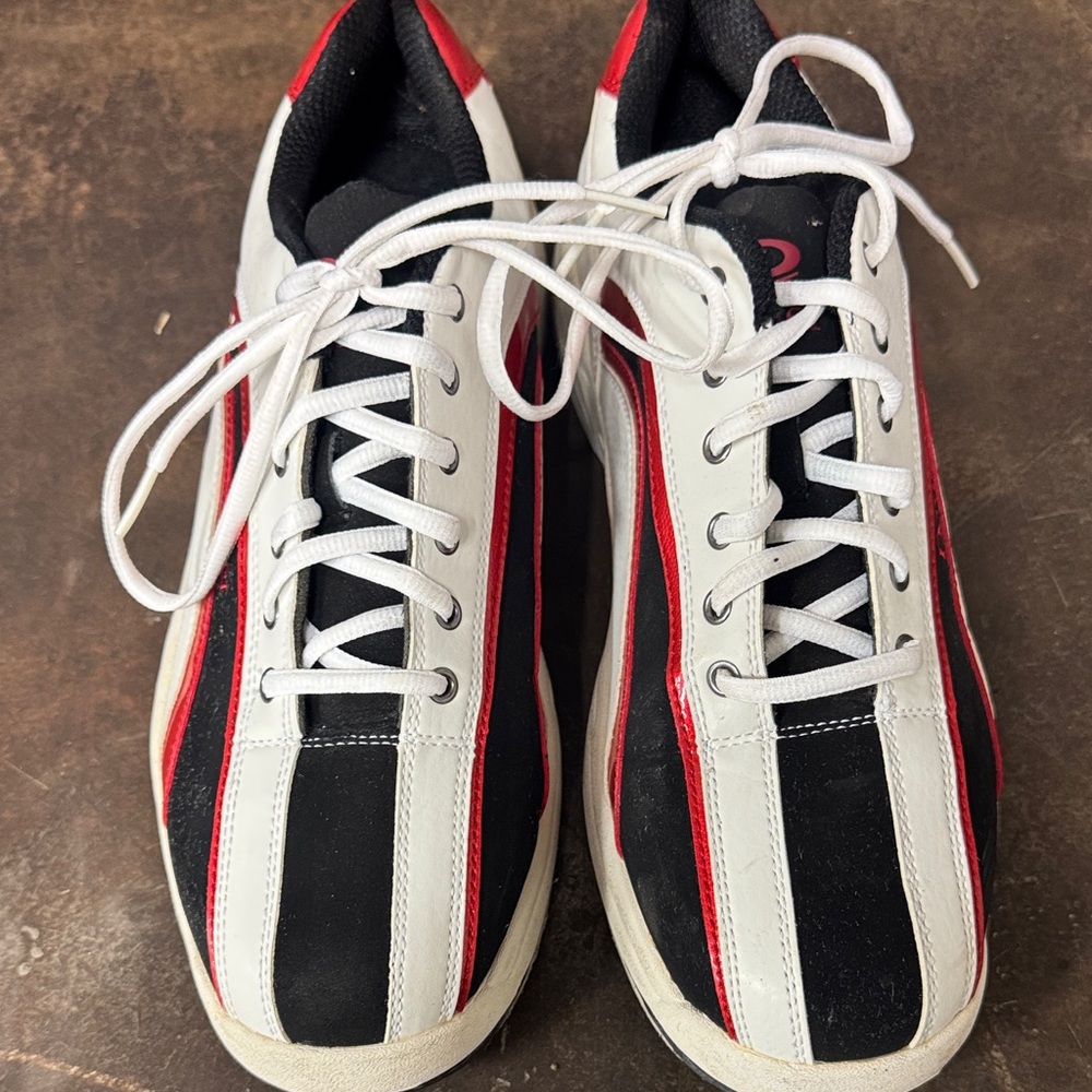 Dexter Men's White, Black & Red Retro Lace-Up Sneakers